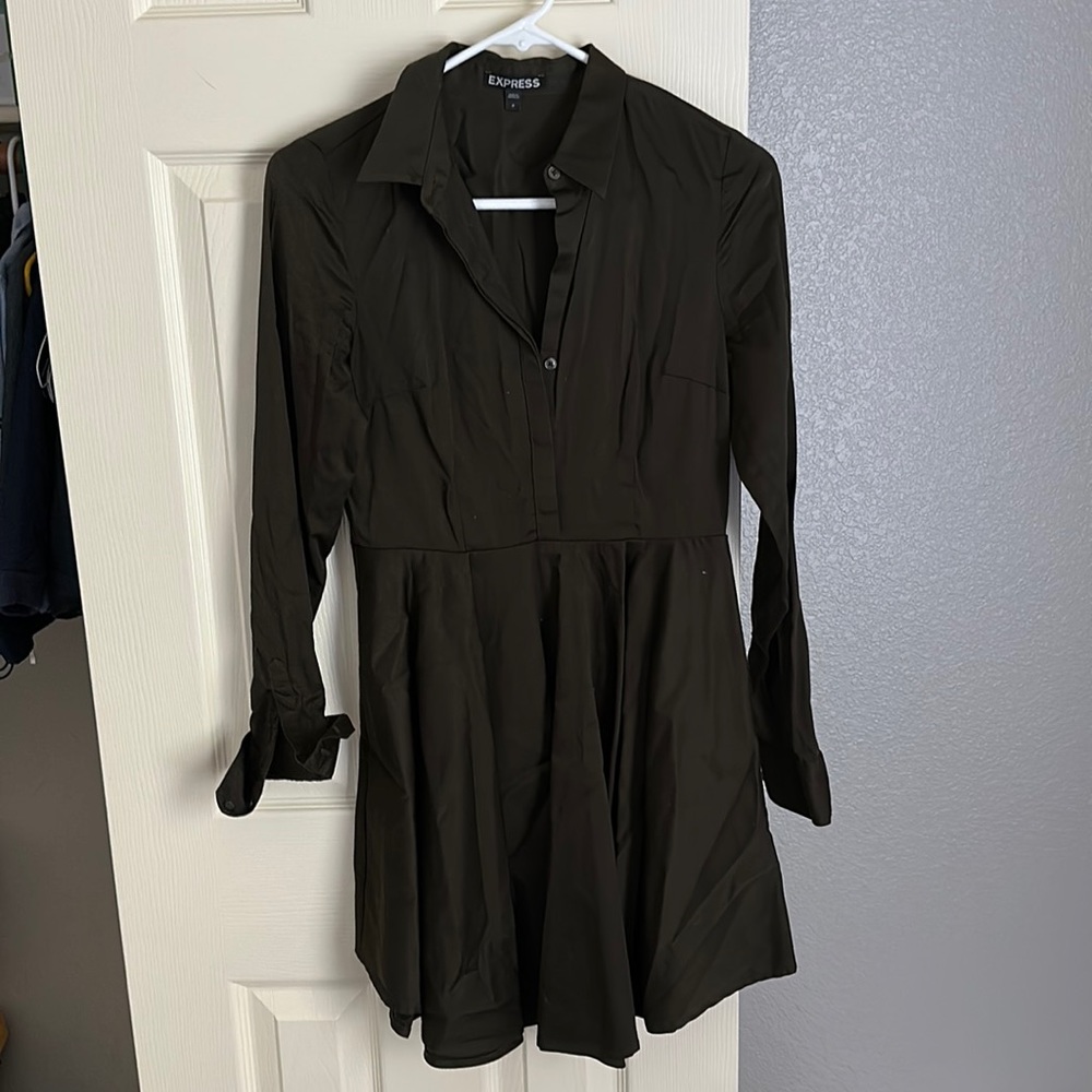 Olive green, business dress